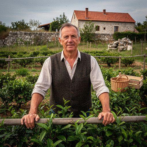 Zbirka različitih čajeva u staklenim posudama s prirodnim dekoracijama.